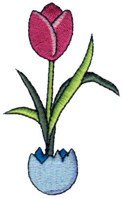 Embroidery Design: Tulip In Egg2.09" x 3.35"