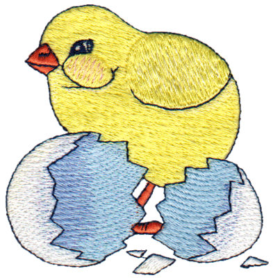 Embroidery Design: Chick - Hatched3.27" x 3.30"