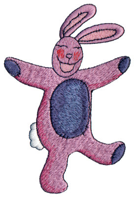 Embroidery Design: Happy Bunny3.26" x 4.82"