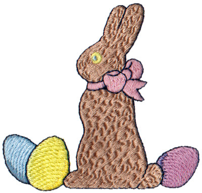Embroidery Design: Chocolate Easter Bunny3.35" x 3.16"