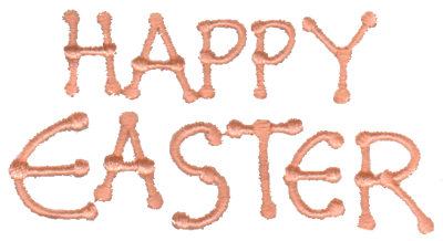 Embroidery Design: Happy Easter3.50" x 1.84"