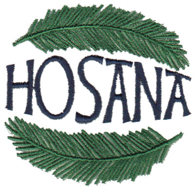 Embroidery Design: Hosana3.46" x 3.35"