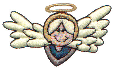 Embroidery Design: Angel with Halo2.48" x 1.44"