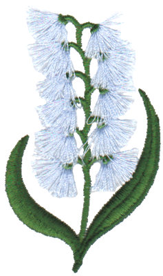 Embroidery Design: Lily-of-the-Valley2.03" x 3.19"