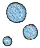 Embroidery Design: Bubbles 10.76" x 0.92"