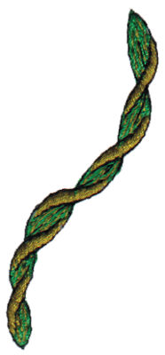 Embroidery Design: Single Seaweed1.07" x 2.74"