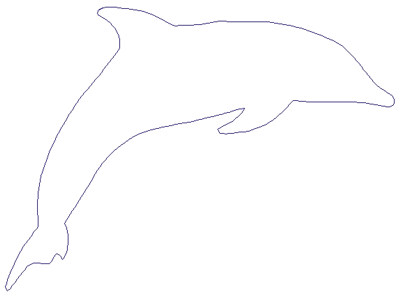 Embroidery Design: Reverse App Dolphin6.59" x 4.81"