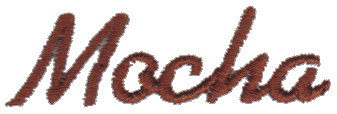 Embroidery Design: Mocha2.17" x 0.65"