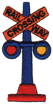 Embroidery Design: Railway Crossing1.36" x 2.73"