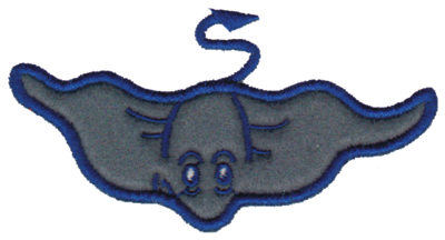 Embroidery Design: Sting Ray3.63" x 1.91"