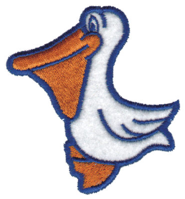 Embroidery Design: Pelican Applique2.89" x 3.35"