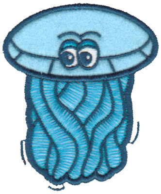 Embroidery Design: Jellyfish Applique2.76" x 3.57"