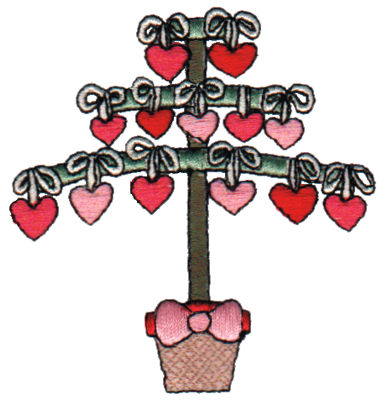 Embroidery Design: Valentine Tree2.93" x 3.05"