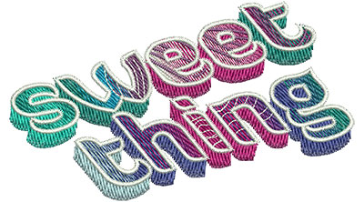 Embroidery Design: Sweet Thing Type Lg 4.01w X 2.35h
