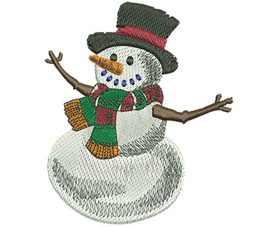 Embroidery Design: Snow Man Lg 3.37w X 4.01h