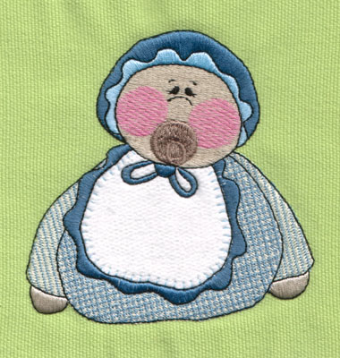 Embroidery Design: Baby with Bib4.06" x 4.07"