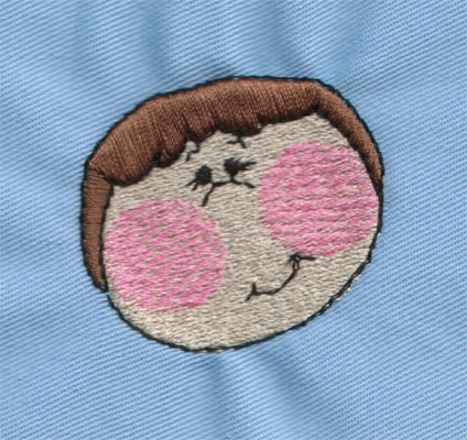 Embroidery Design: Baby Boy Face1.69" x 1.55"