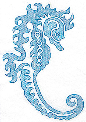 Embroidery Design: Seahorse 6.44w X 9.28h