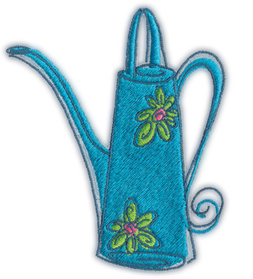 Embroidery Design: Watering Can3.52" x 4.15"