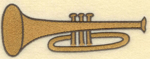 Embroidery Design: Trumpet Large5.69w X 2.10h