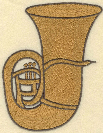 Embroidery Design: Tuba Large4.24w X 5.59h