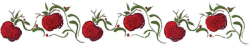 Embroidery Design: Apple Vine Border11.65" x 2.00"