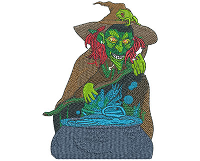 Embroidery Design: Witch Lg 4.38w X 5.99h