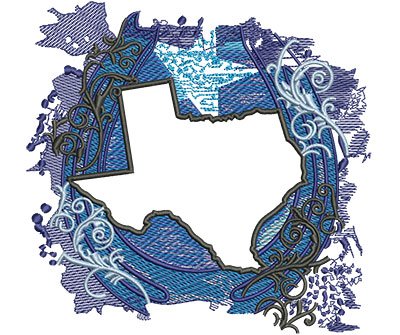 Embroidery Design: Texas State Background Lg 6.00w X 5.79h