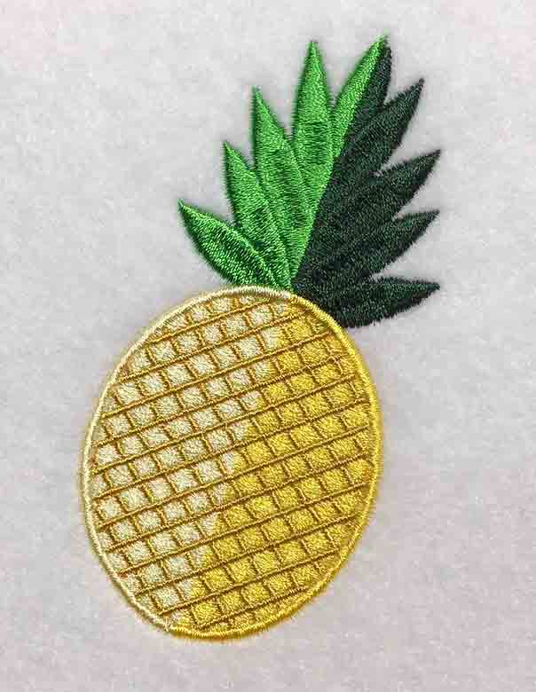 Embroidery Design: Pineapple Lg 2.66w X 4.39h