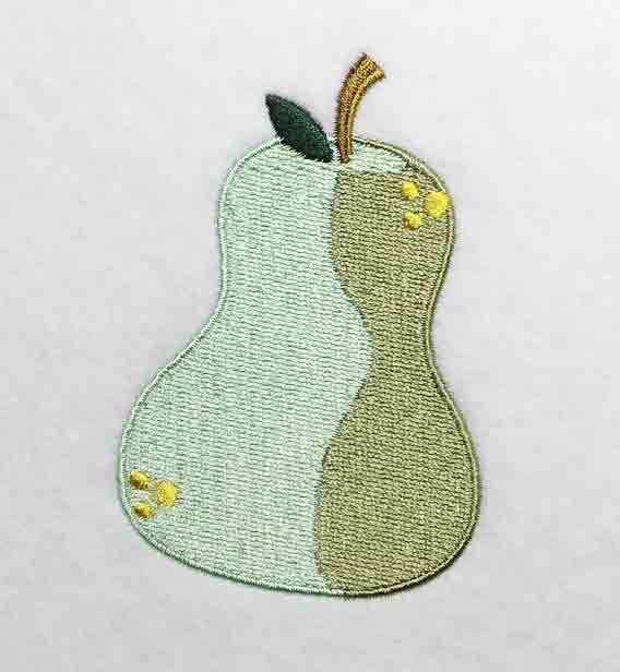 Embroidery Design: Pear Lg 2.69w X 4.01h