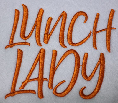 Embroidery Design: Lunch Lady Lg 6.13w X 5.38h