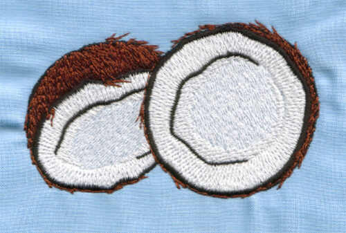 Embroidery Design: Open Coconut (large)2.42" x 4.00"