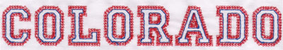 Embroidery Design: Colorado Name1.17" x 7.96"