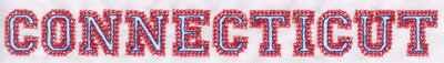 Embroidery Design: Connecticut Name0.89" x 8.02"