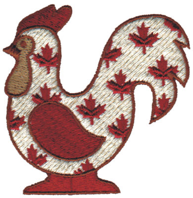 Embroidery Design: Canadian Rooster2.98" x 3.03"