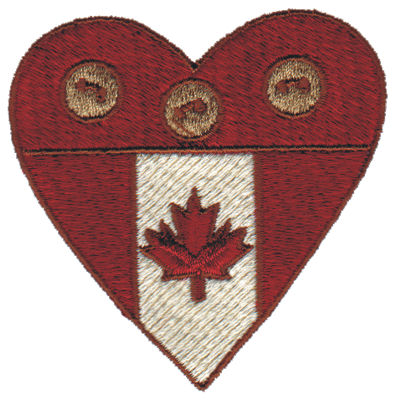 Embroidery Design: Heart of Canada3.03" x 3.05"