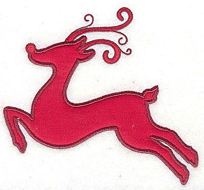 Embroidery Design: Christmas Reindeer applique 5.24w X 4.80h