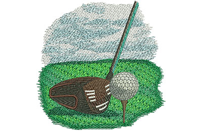 Embroidery Design: Tee Up Lg 4.39w X 4.45h
