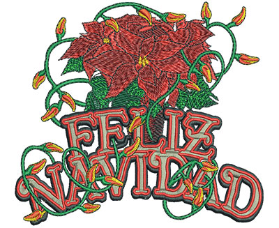 Embroidery Design: Feliz Navidad Lg 6.03w X 5.42h