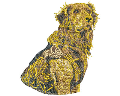 Embroidery Design: Golden Hunter Lg 3.78w X 4.51h