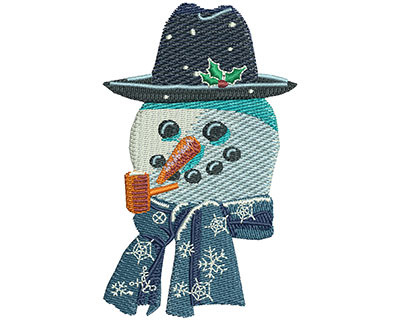 Embroidery Design: Snowman Smile Lg 2.16w X 3.50h