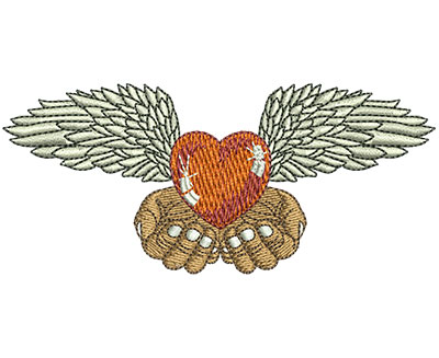 Embroidery Design: Heart In Hands Lg 4.00w X 1.76h