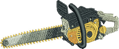 Embroidery Design: Chainsaw Outline Lg  4.01w X 1.65h