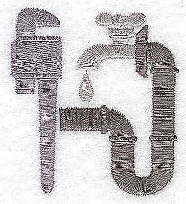 Embroidery Design: Faucet and pipes 2.31w X 2.56h