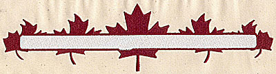 Embroidery Design: Maple Leaves with banner 9.38w X 2.31h