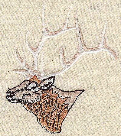 Embroidery Design: Deer Head 2.44w X 2.94h