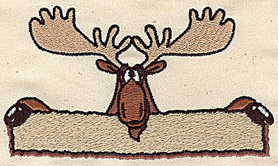 Embroidery Design: Moose head 4.44w X 2.50h