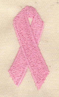 Embroidery Design: Pink ribbon breast cancer 0.81w X 1.63h