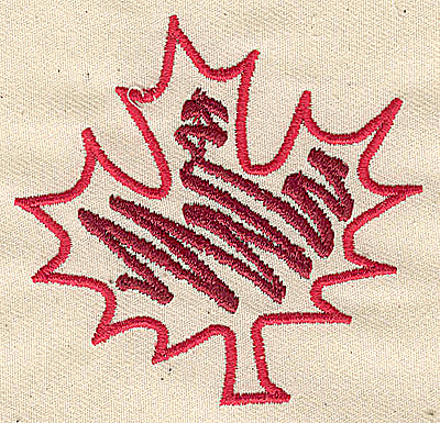 Embroidery Design: Maple leaf  2.75w X 0.69h