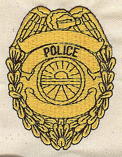Embroidery Design: Police 2.48w X 2.81h